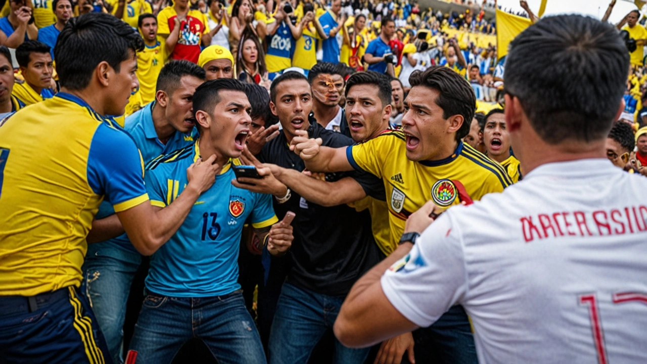 Darwin Nunez of Uruguay Involved in Heated Clash with Colombian Fans during Copa America Semifinals