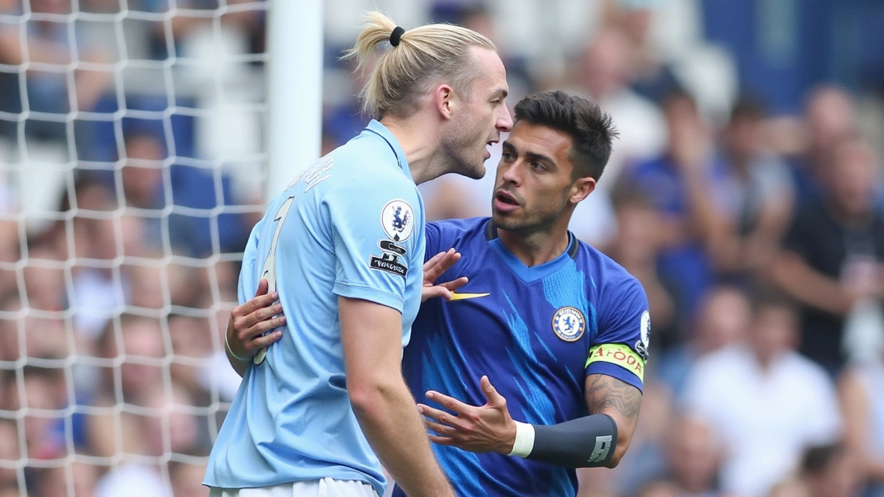 Erling Haaland's Aggressive Clash with Chelsea Players Amid Manchester City's Dominance